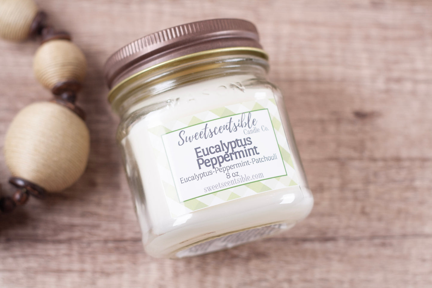 Eucalyptus Peppermint in Mason Jar