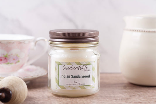 Indian Sandalwood in Mason Jar