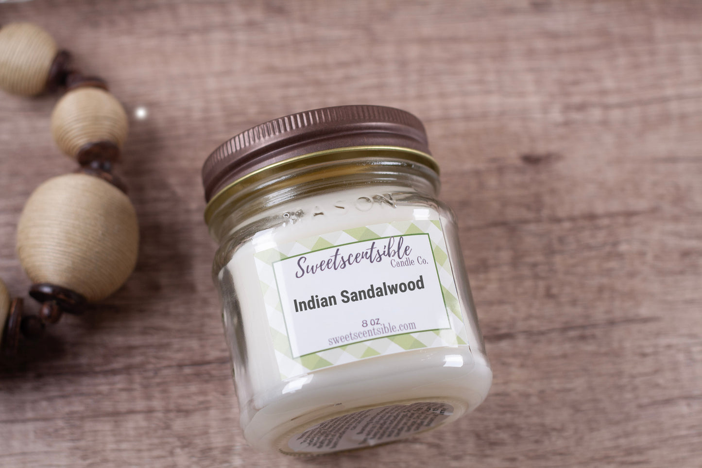 Indian Sandalwood in Mason Jar