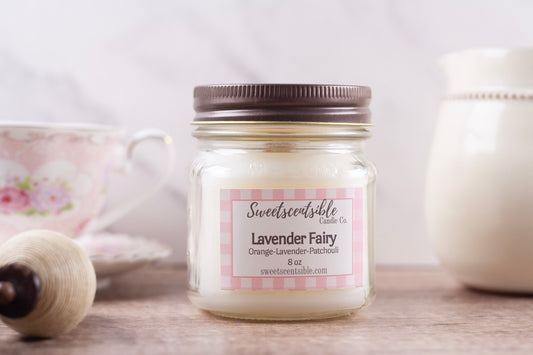 Lavender Fairy in Mason Jar