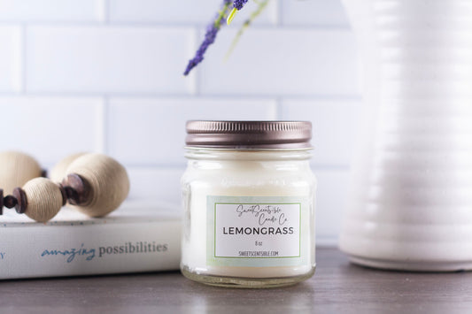 Lemongrass Candle in Mason Jar