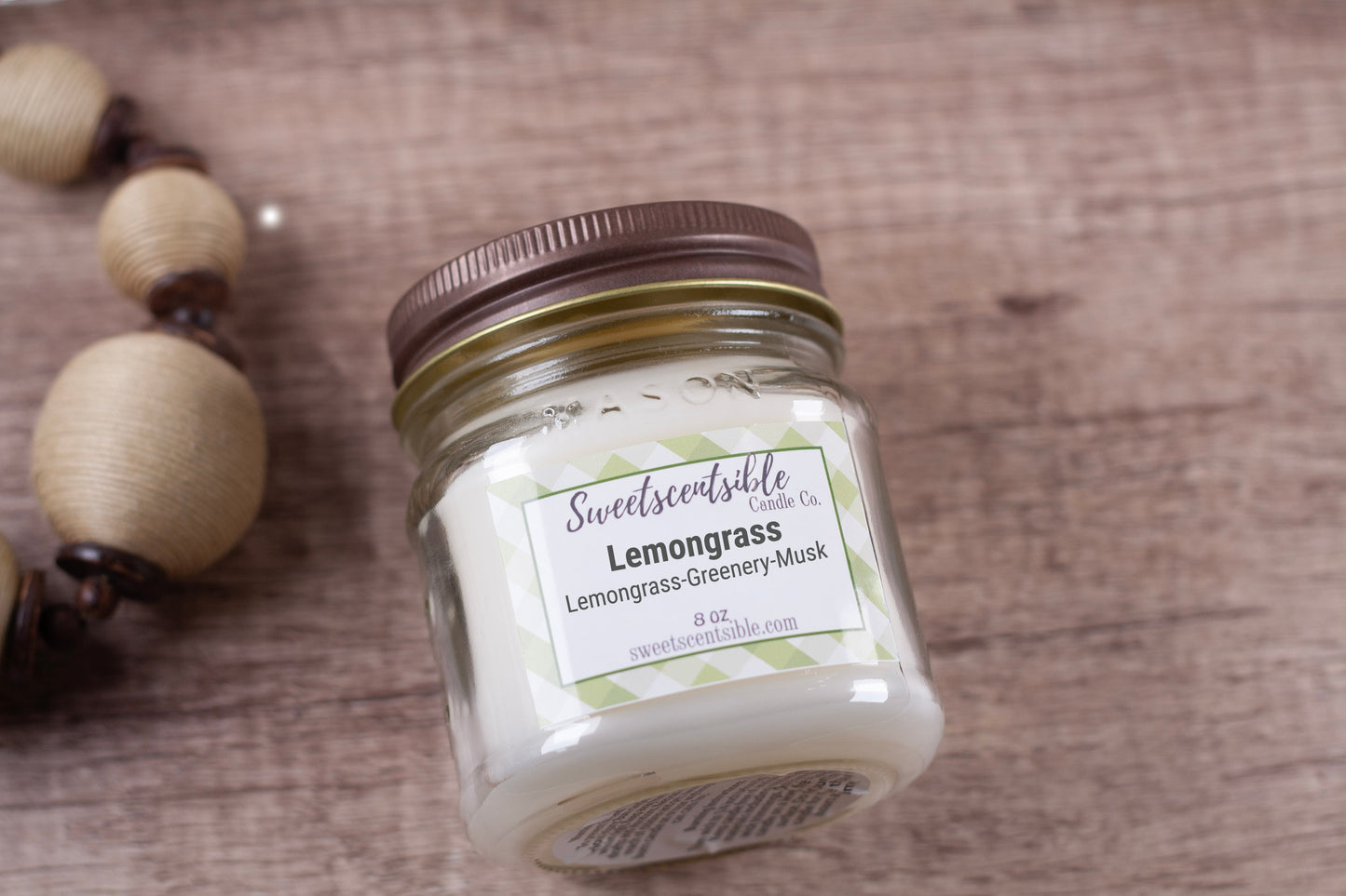 Lemongrass Candle in Mason Jar