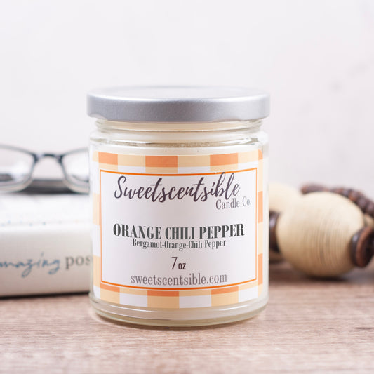 Orange Chili Pepper in Classic Jar - Cotton Wick