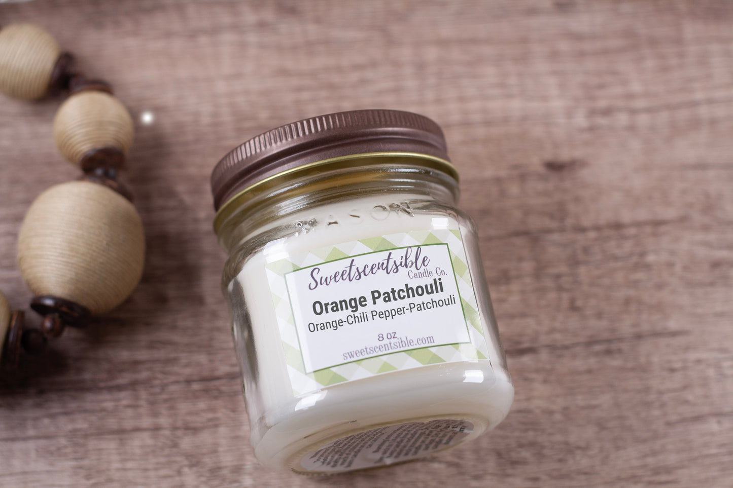 Orange Patchouli in Mason Jar