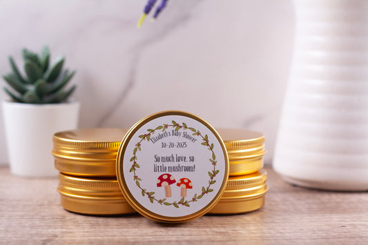 Woodland Mushroom Baby Shower Candles | Neutral Unisex Theme | Set of 12